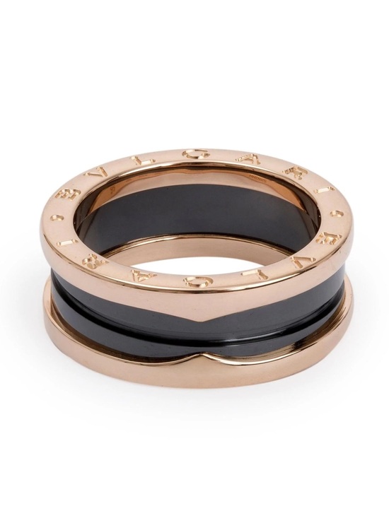 BVLGARI Jewelry - Bulgari Black and Rose Gold B.Zero1 Ring